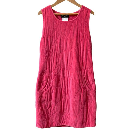 Good Chanel Camellia Coco Mark Sleeveless Pile Dress P52923 Size 36 Pink Ladies
