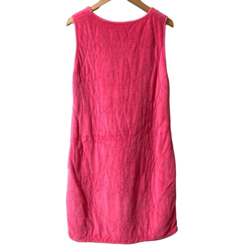 Good Chanel Camellia Coco Mark Sleeveless Pile Dress P52923 Size 36 Pink Ladies
