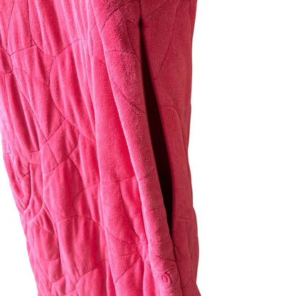 Good Chanel Camellia Coco Mark Sleeveless Pile Dress P52923 Size 36 Pink Ladies