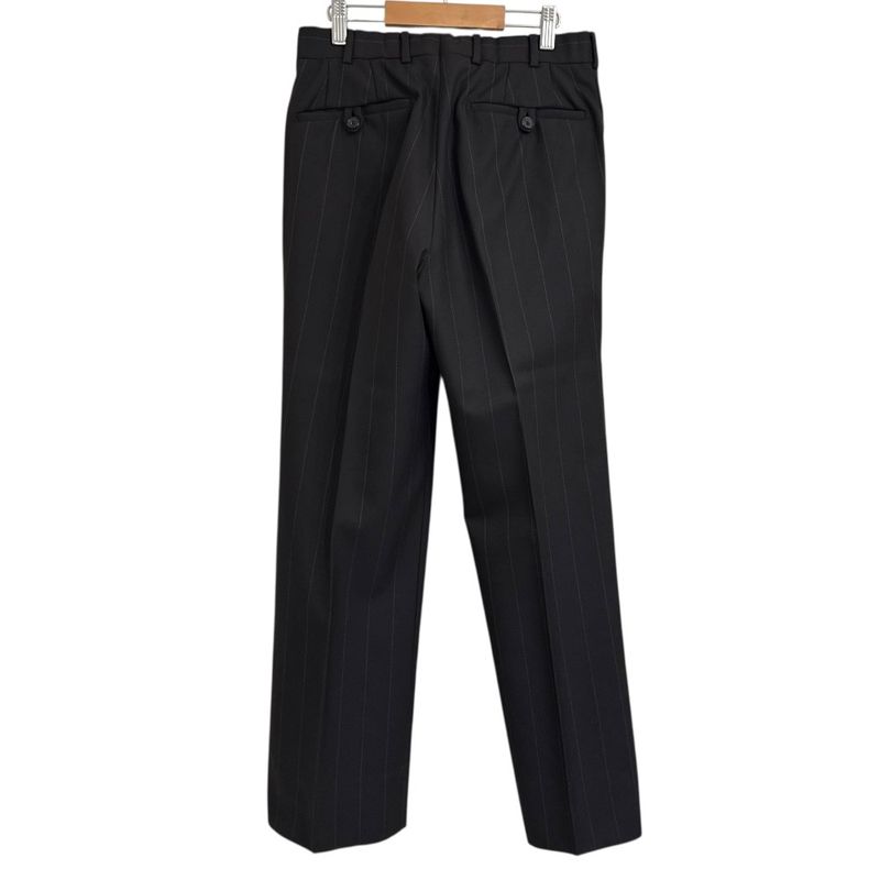 Good Prada Striped Tailored Jacket + Slacks Pants Suit Set-Up Size 44r Dark