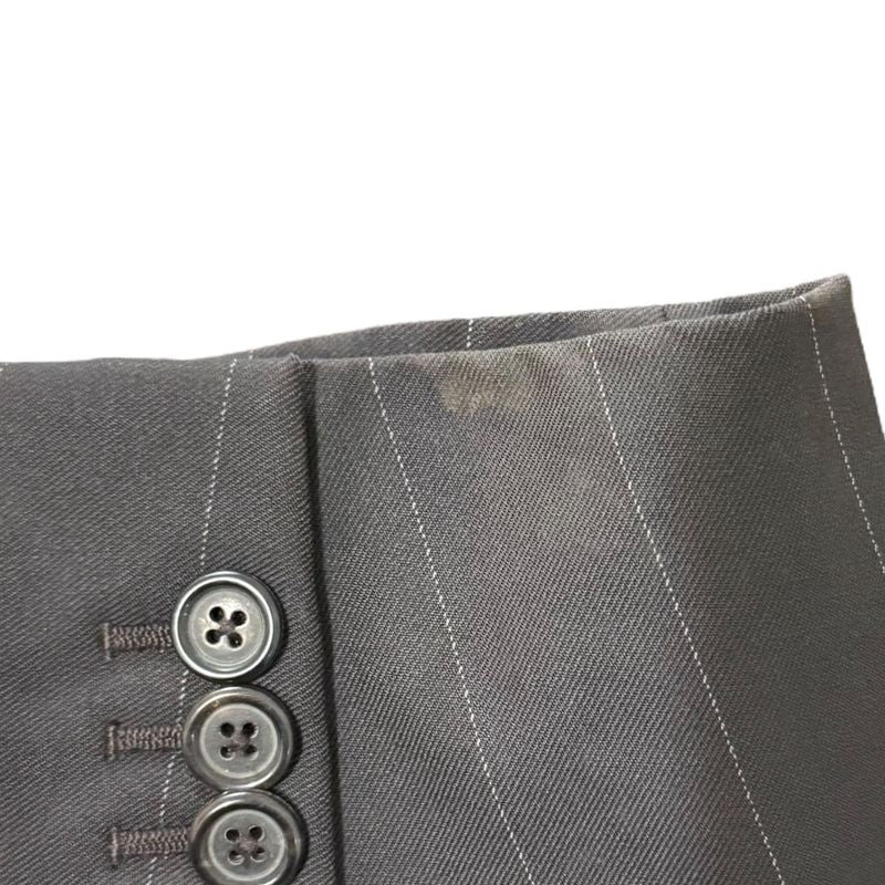 Good Prada Striped Tailored Jacket + Slacks Pants Suit Set-Up Size 44r Dark