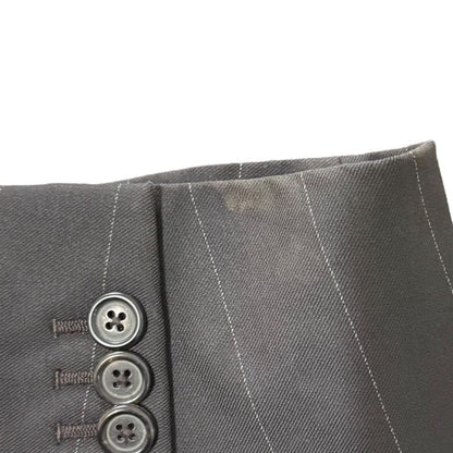 Good Prada Striped Tailored Jacket + Slacks Pants Suit Set-Up Size 44r Dark