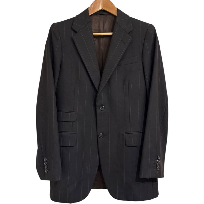 Good Prada Striped Tailored Jacket + Slacks Pants Suit Set-Up Size 44r Dark