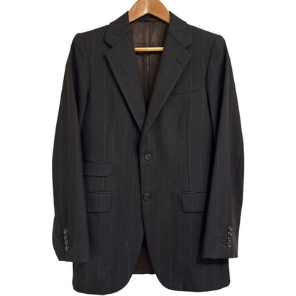 Good Prada Striped Tailored Jacket + Slacks Pants Suit Set-Up Size 44r Dark