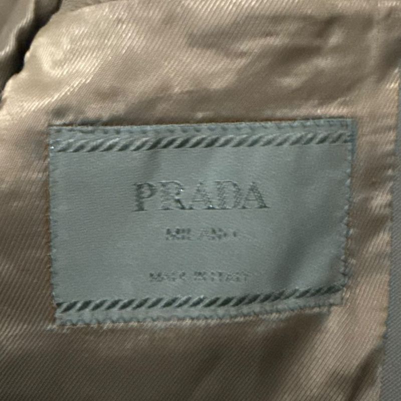 Good Prada Striped Tailored Jacket + Slacks Pants Suit Set-Up Size 44r Dark