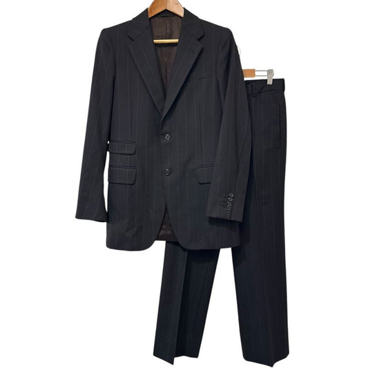 Good Prada Striped Tailored Jacket + Slacks Pants Suit Set-Up Size 44r Dark