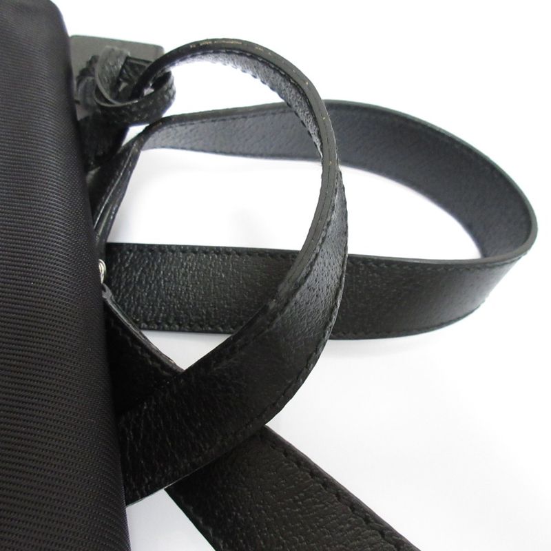 Gucci Nylon Leather Backpack Sac Black Women's Used