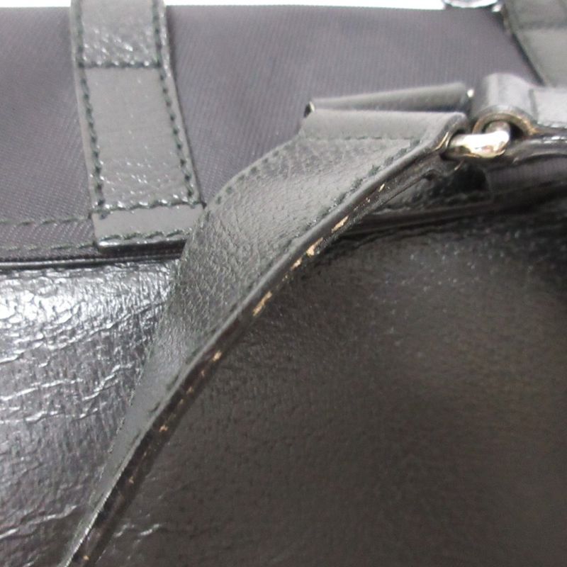 Gucci Nylon Leather Backpack Sac Black Women's Used