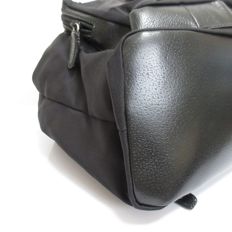 Gucci Nylon Leather Backpack Sac Black Women's Used