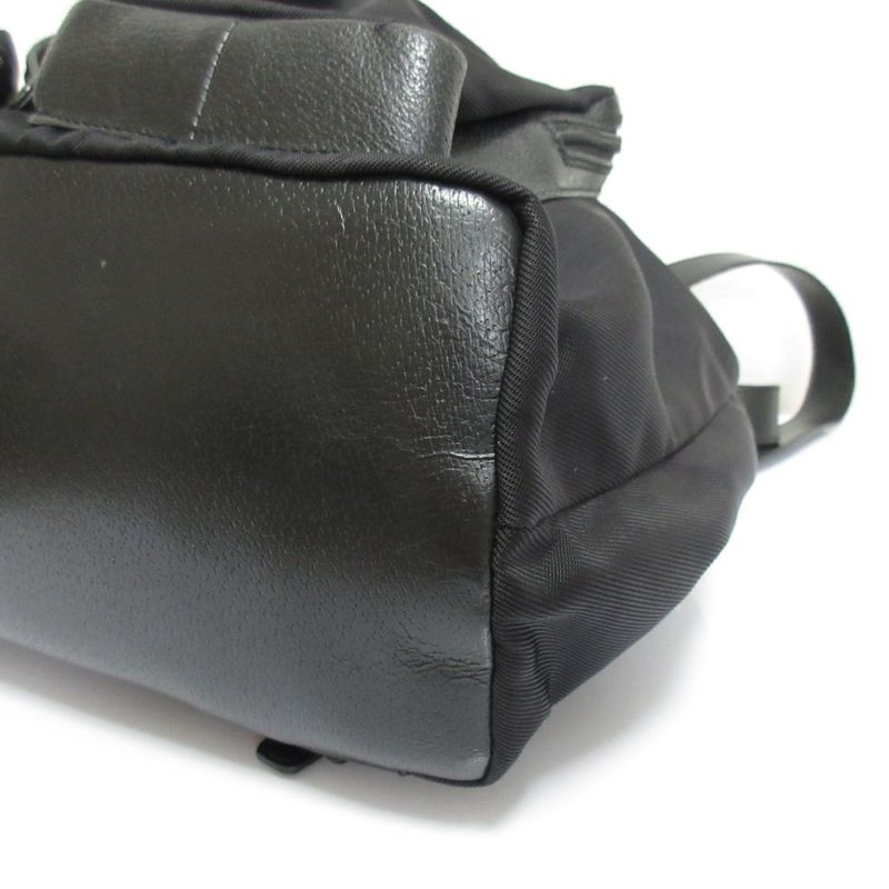 Gucci Nylon Leather Backpack Sac Black Women's Used