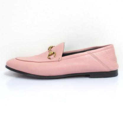Good Gucci Brixton Leather Horsebit Loafers 414998 Size 36.5 Equivalent to