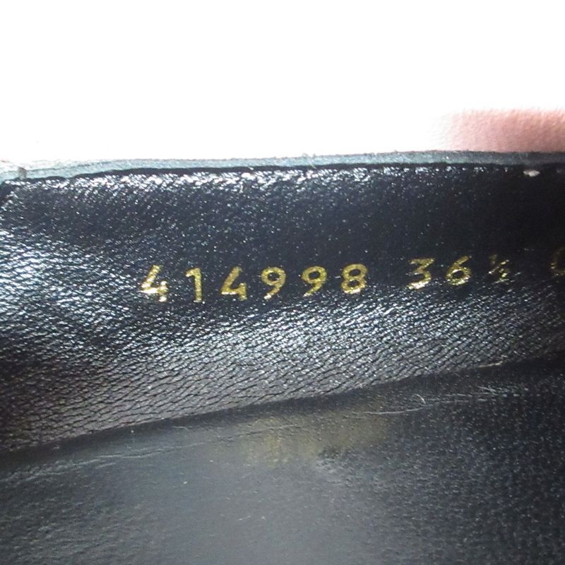 Good Gucci Brixton Leather Horsebit Loafers 414998 Size 36.5 Equivalent to