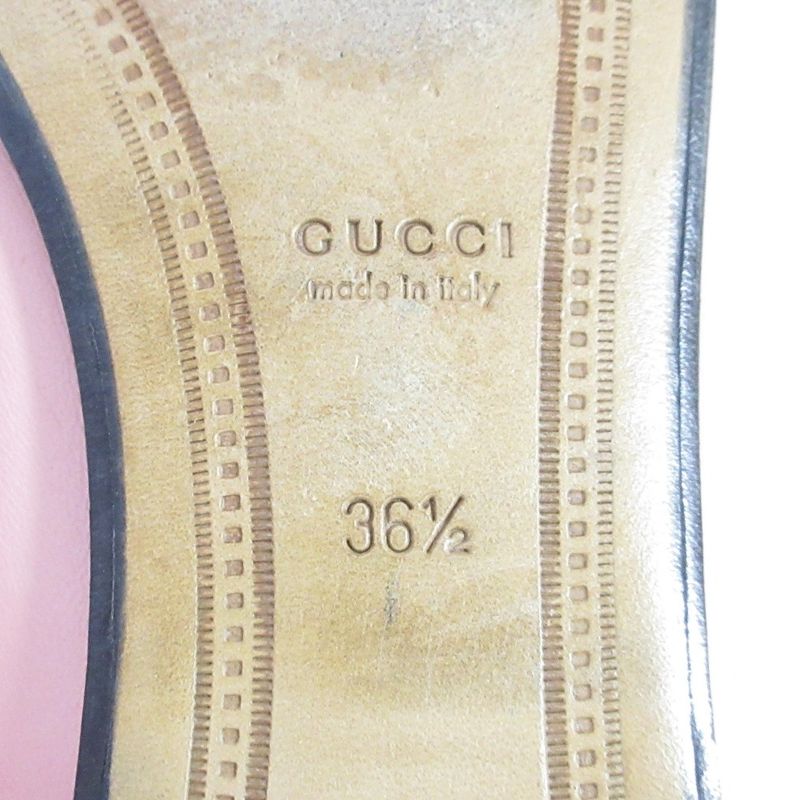 Good Gucci Brixton Leather Horsebit Loafers 414998 Size 36.5 Equivalent to