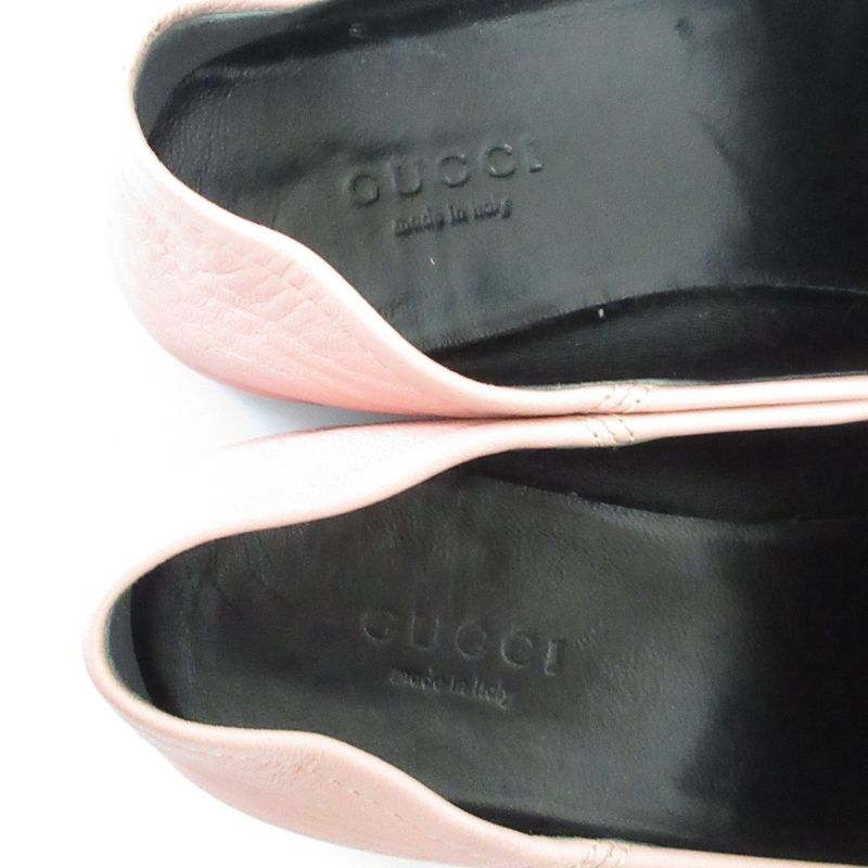 Good Gucci Brixton Leather Horsebit Loafers 414998 Size 36.5 Equivalent to