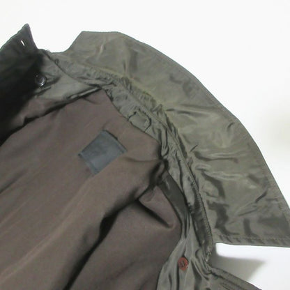 Good Prada Vintage Nylon Belted Padded Coat Double Coat M Khaki Women's Used