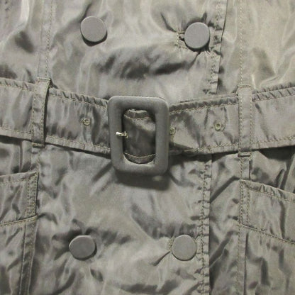 Good Prada Vintage Nylon Belted Padded Coat Double Coat M Khaki Women's Used