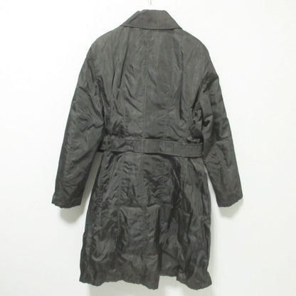 Good Prada Vintage Nylon Belted Padded Coat Double Coat M Khaki Women's Used