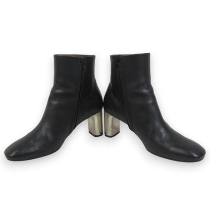 Good Celine Phoebe Period Metal Heel Leather Square Toe Short Boots 36 About