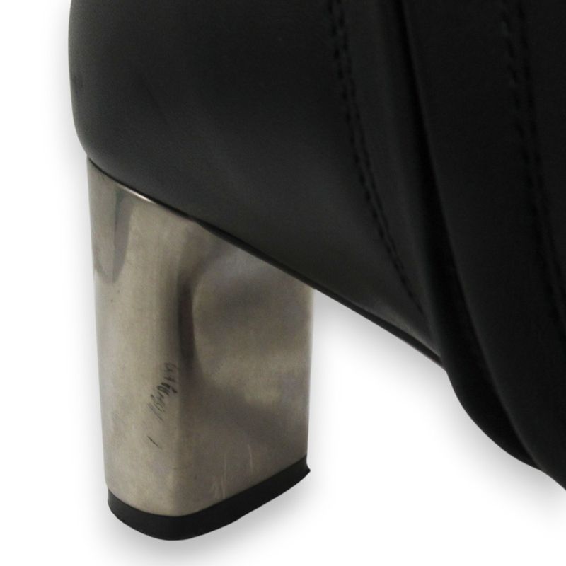 Good Celine Phoebe Period Metal Heel Leather Square Toe Short Boots 36 About