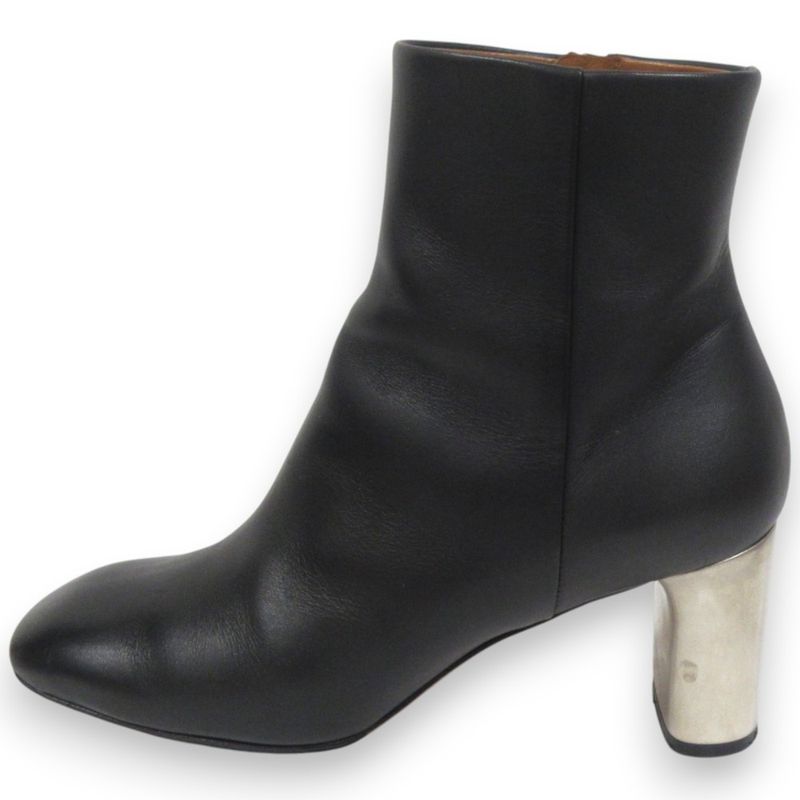 Good Celine Phoebe Period Metal Heel Leather Square Toe Short Boots 36 About