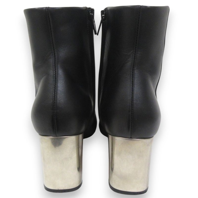 Good Celine Phoebe Period Metal Heel Leather Square Toe Short Boots 36 About