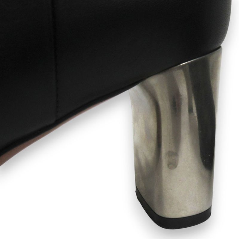 Good Celine Phoebe Period Metal Heel Leather Square Toe Short Boots 36 About