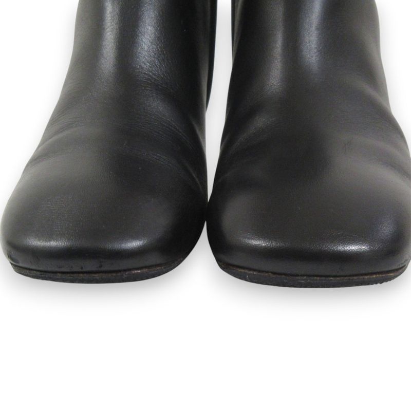 Good Celine Phoebe Period Metal Heel Leather Square Toe Short Boots 36 About