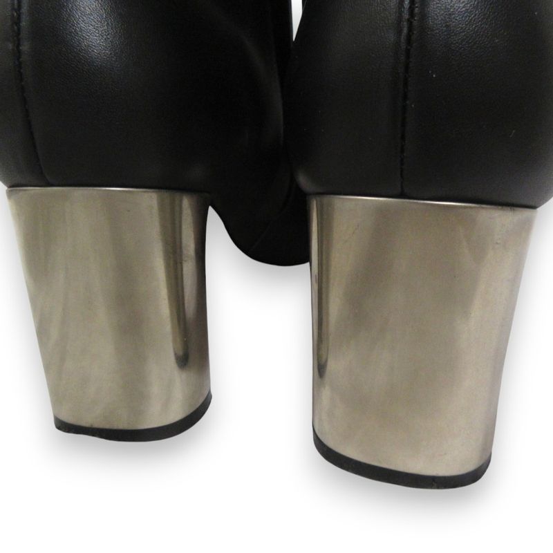 Good Celine Phoebe Period Metal Heel Leather Square Toe Short Boots 36 About