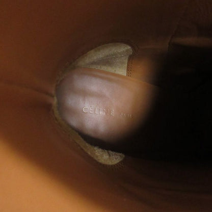 Good Celine Phoebe Period Metal Heel Leather Square Toe Short Boots 36 About