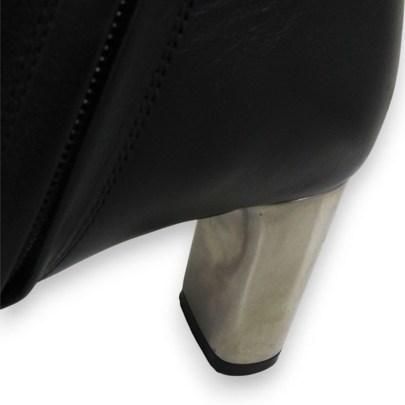 Good Celine Phoebe Period Metal Heel Leather Square Toe Short Boots 36 About