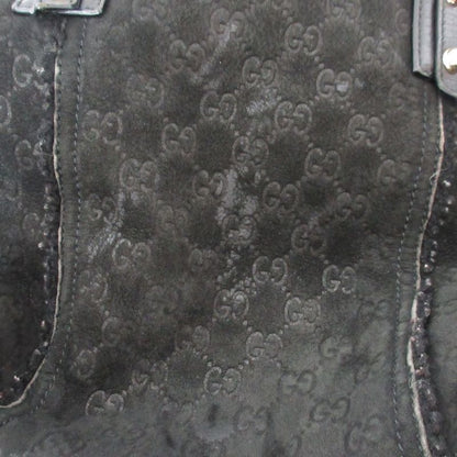Good Gucci GG Pattern Mouton Tote Bag Handbag Black Ladies Used