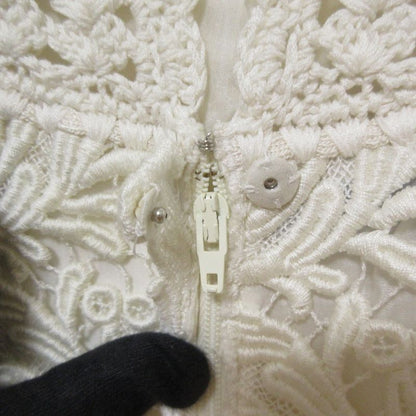 Prada Crochet Lace Sleeveless Mimolée Length Dress Size 40 Off White Women's