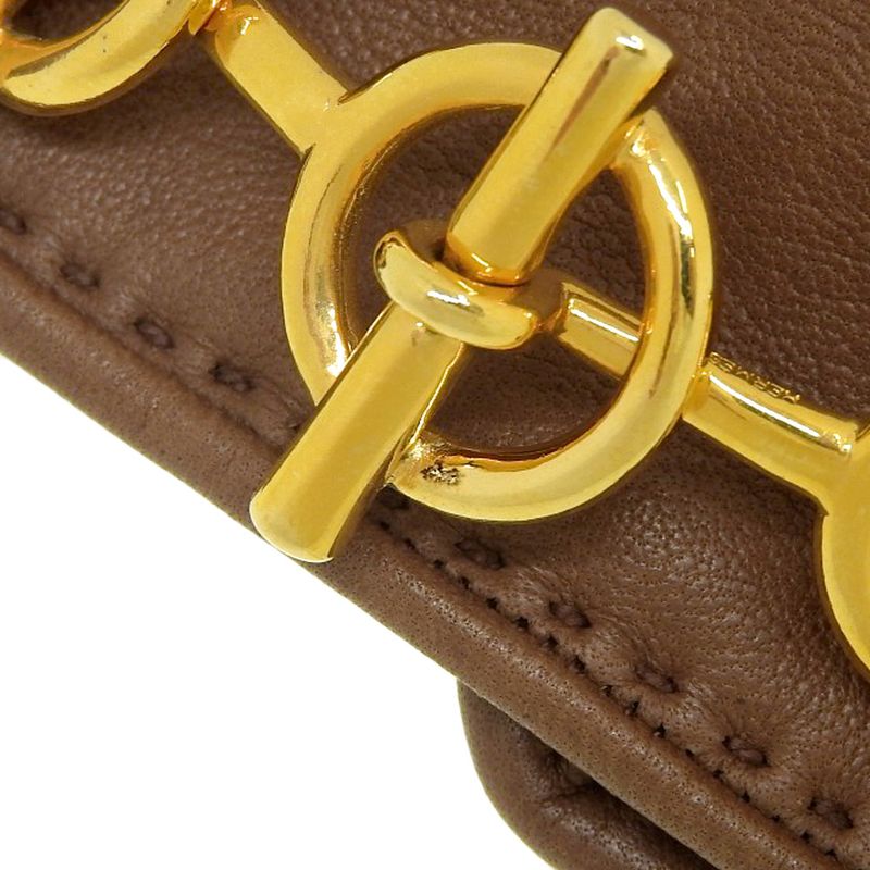 Hermes Grennan Hardware Leather Gloves 7 1/2 Brown Women's Used