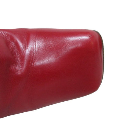 Good Louis Vuitton Frill Square Toe Leather Short Boots 37 1/2 24.0cm (9.45in)