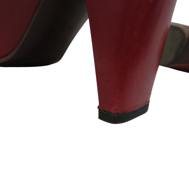 Good Louis Vuitton Frill Square Toe Leather Short Boots 37 1/2 24.0cm (9.45in)