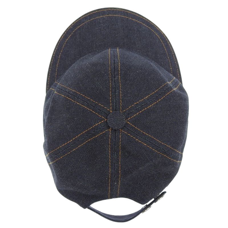 Hermes Serie Button Denim Baseball Cap Size 58 Indigo Men's Used