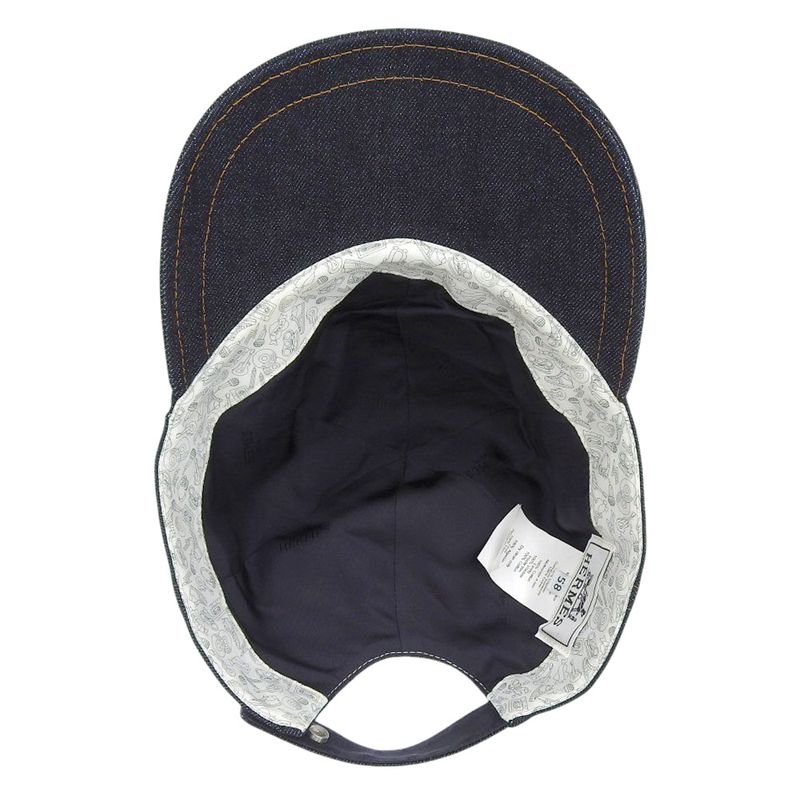 Hermes Serie Button Denim Baseball Cap Size 58 Indigo Men's Used