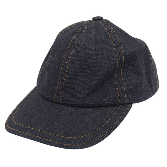Hermes Serie Button Denim Baseball Cap Size 58 Indigo Men's Used