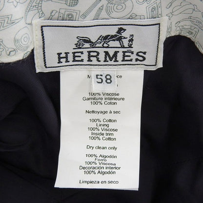 Hermes Serie Button Denim Baseball Cap Size 58 Indigo Men's Used