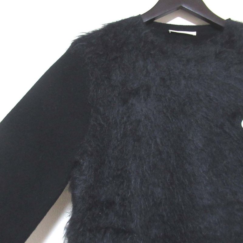 Celine Phoebe Period Silk Cashmere Blend Long Sleeve Crew Neck Moheya Knit