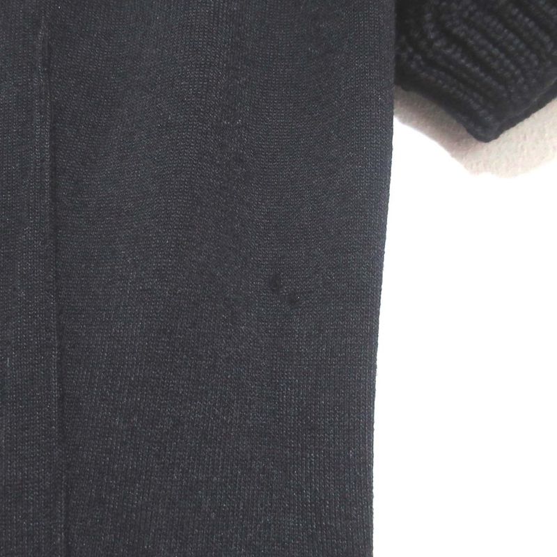 Good Prada Short Sleeve Back Zip Up Cable Knit Mini Dress 36 S Size Black Women