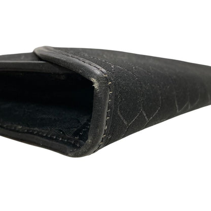 Good Christian Dior Vintage Chain Canvas Shoulder Bag Black Ladies Used