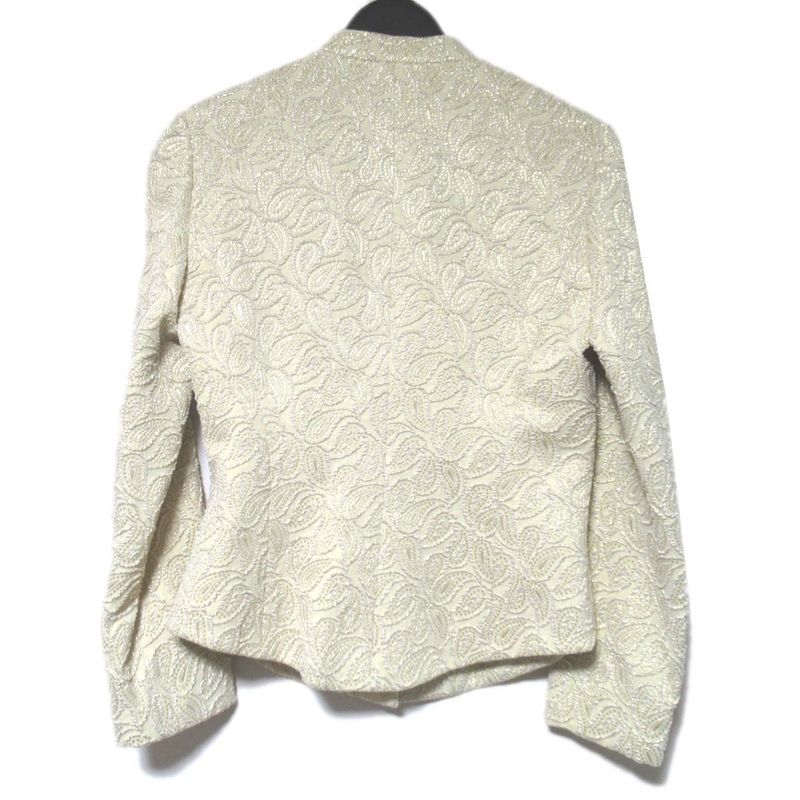 Celine Paisley Pattern Lame Jacquard Jacket + Knee Length Skirt Setup Size 38