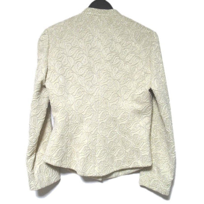 Celine Paisley Pattern Lame Jacquard Jacket + Knee Length Skirt Setup Size 38