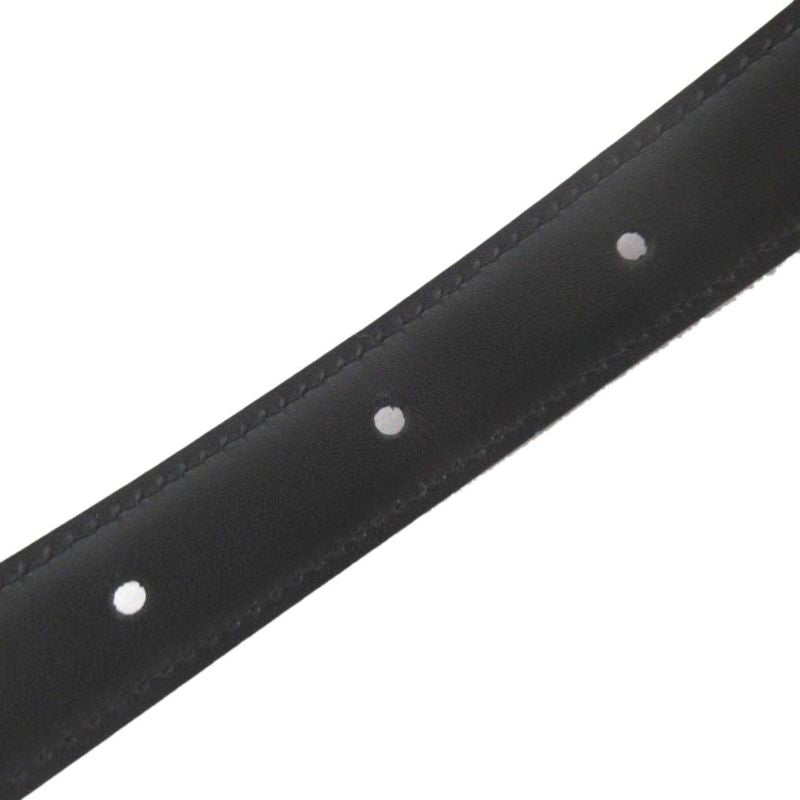 Cartier 5-Strand Logo Buckle Gibbosi-Type Leather Belt Bordeaux and Silver