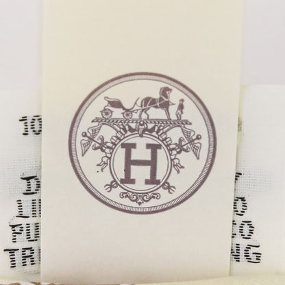 Unused Hermes Lumes Twilly Ex-Libris Silk Scarf Cream Beige Orange Ladies Used