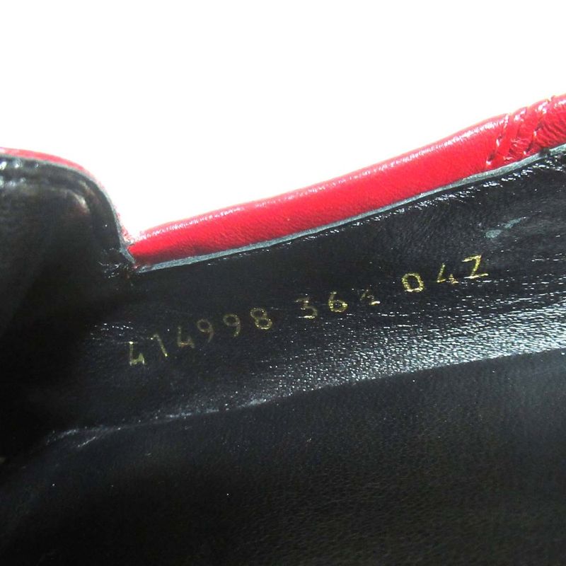 Gucci Brixton Leather Horsebit Loafers Heel Step 414998 Size 36.5 23.5cm