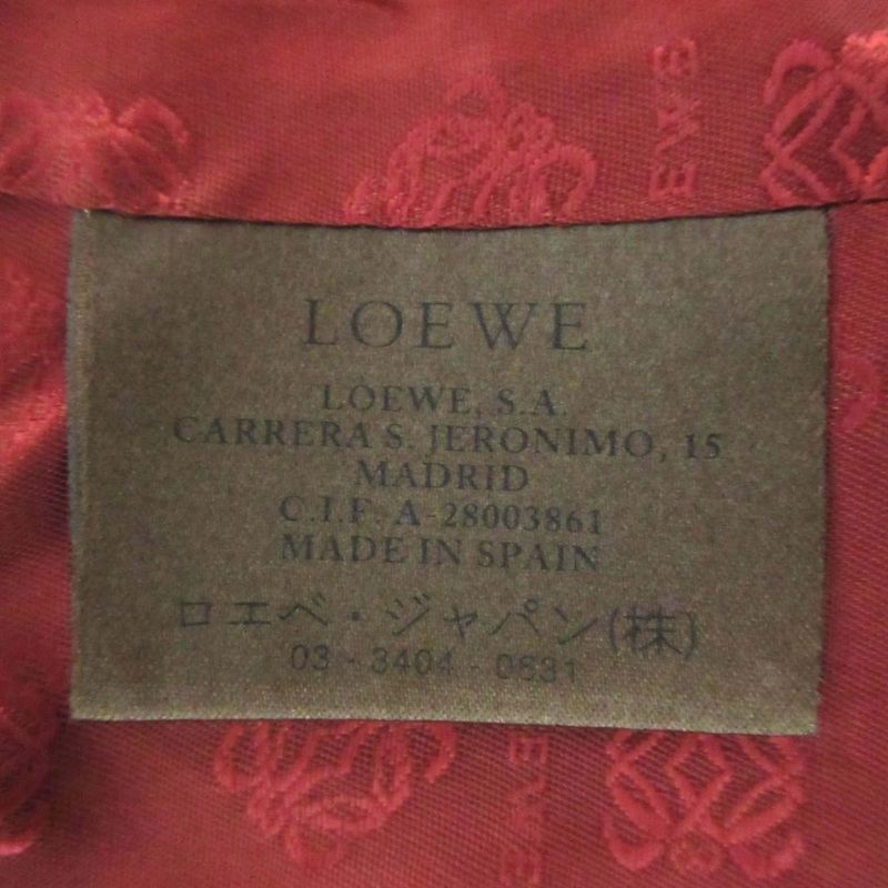 Loewe Lamb Leather Single Tailored Jacket Size 40 Bordeaux Ladies Used