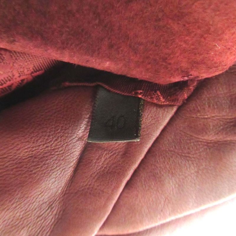 Loewe Lamb Leather Single Tailored Jacket Size 40 Bordeaux Ladies Used