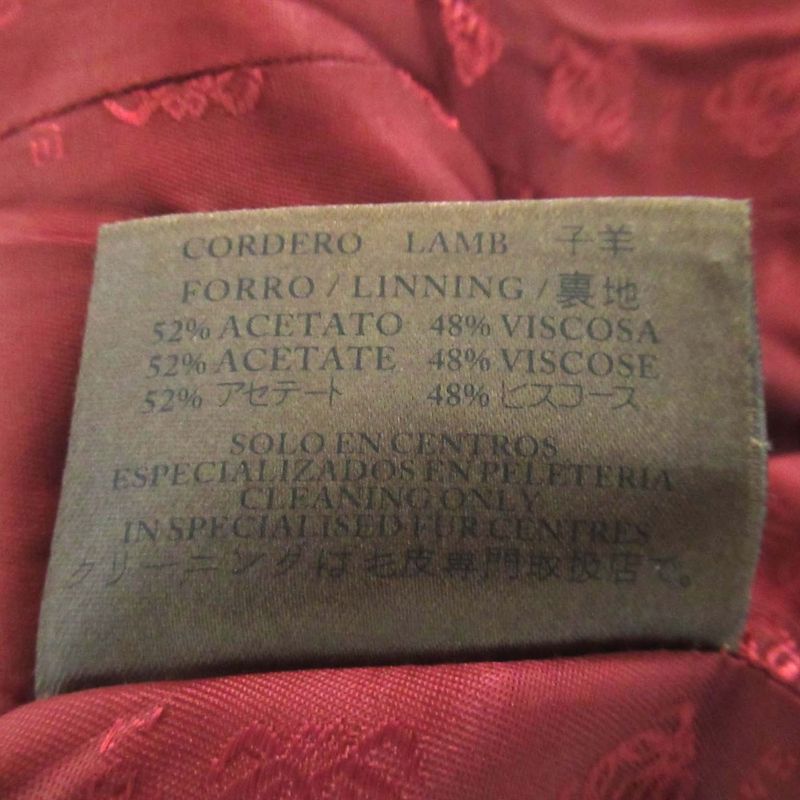 Loewe Lamb Leather Single Tailored Jacket Size 40 Bordeaux Ladies Used